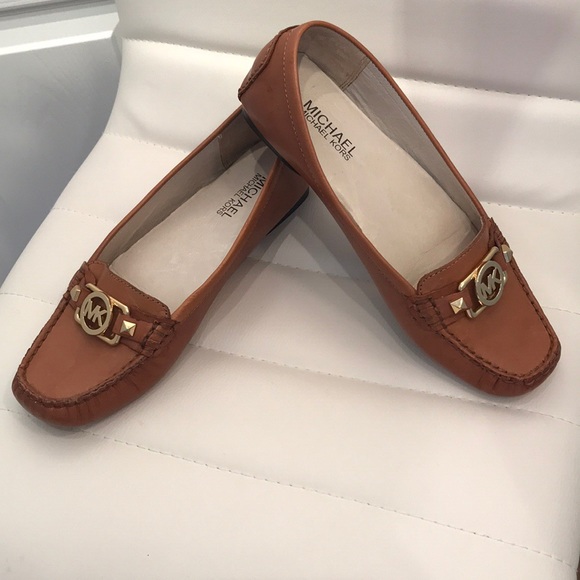 Michael Kors Shoes - Michael Kors Brown Leather Slip-On Loafers